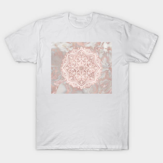 Rose gold mandala - french polished marble T-Shirt by marbleco